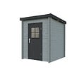 WHITE WOOD - Abri de jardin en bois Zoé 1 - Gris - L.180xP.180xH.208cm - vignette