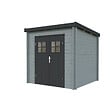 WHITE WOOD - Abri de jardin en bois  Zoé 2 gris - L.220xP.220xH.208cm - vignette