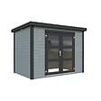 WHITE WOOD - Abri de jardin en bois Olivia 1 - Gris anthracite - L.300xP.206xH.216cm - vignette