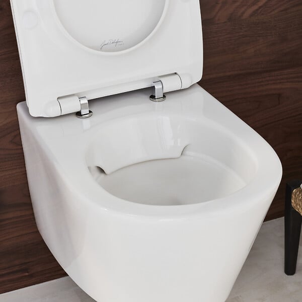 JACOB DELAFON - Cuvette WC suspendu sans bride Bastille avec abattant frein de chute et déclipsable - large