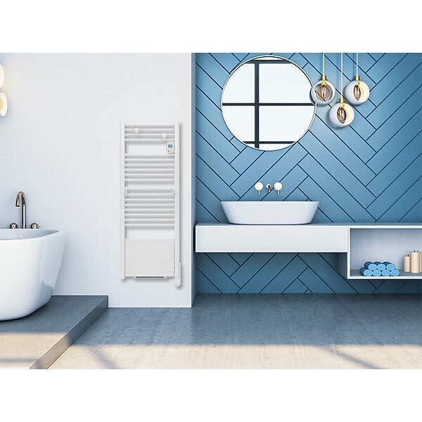 INTUIS - Sèche serviette électrique compact EZYBAIN BOOST  Intuis - 500 + 1000W - fluide - blanc - large