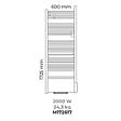 INTUIS - Sèche serviette électrique EZYBAIN BOOST  Intuis - 1000 + 1000W - fluide - blanc - vignette