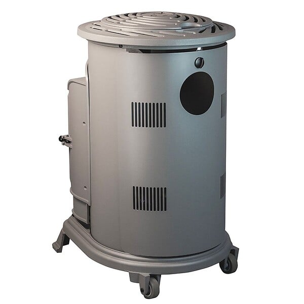 UNIVERSAL - Poêle à gaz Fonte véritable 3.4KW Gris Effet feu de bois Chauffage d'appoint Provence UNIVERSAL - large