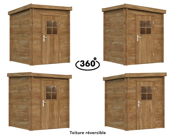 WHITE WOOD - Abri de jardin en bois Zoé 1 - 3,2m² - large