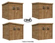 WHITE WOOD - Abri de jardin en bois Zoé 2 traité autoclave - L.220xP.220xH.208cm - vignette