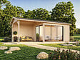 PALMAKO - Studio de jardin en bois Amanda - Intérieur : 11,2 m² + Pergola 7,8m² - vignette
