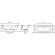 JACOB DELAFON - Pack baignoire droite 180 X 80 Elise + pare bain struktura - vignette