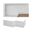 JACOB DELAFON - Baignoire bain douche 160 x 90 Neo version gauche + tablier - vignette