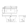 VILLEROY ET BOCH - Baignoire droite 160 X 75  Collaro acrylique stone white trop plein chrome - vignette