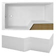 JACOB DELAFON - Pack baignoire bain douche antidérapante 170 x 90 Neo blanc mat version gauche + tablier - vignette