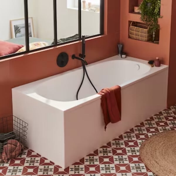 JACOB DELAFON - Baignoire droite 170 x 70 Bastille blanc brillant - large