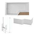 JACOB DELAFON - Pack baignoire bain douche 160 x 90  Neo version gauche + tablier + pare bain chromé - vignette