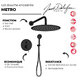 JACOB DELAFON - Robinet douche encastré mécanique Metro noir mat - vignette
