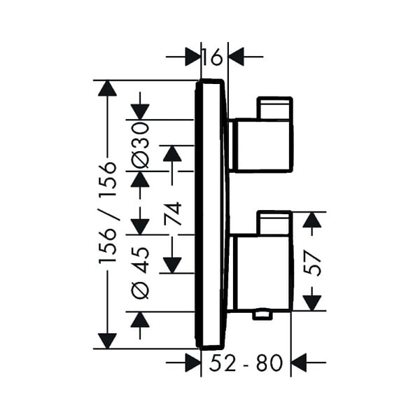 HANSGROHE - Pack douche de tête et douchette Crometta E Hansgrohe - Avec mitigeur thermostatique - large