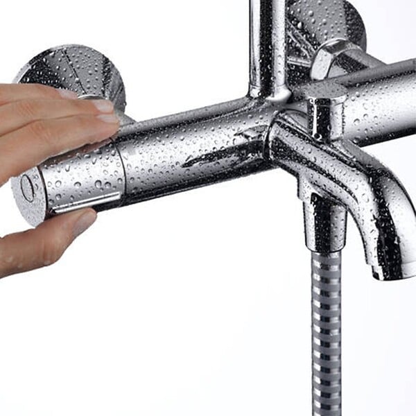 HANSGROHE - Vernis Shape Colonne de douche 230 1jet avec mitigeur baignoire, Chrome (26284000) - large