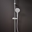 HANSGROHE - Pommeau de douche Vernis Blend 100 EcoSmart Vario chromé + flexible de douche 1,60 m Isiflex chromé - vignette