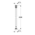 GROHE - Flexible de douche Quickfix VitalioFlex 200 cm chromé - vignette