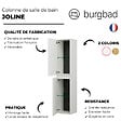 BURGBAD - Pack meuble de salle de bain double vasque 120 cm blanc mat Joline + colonne - vignette