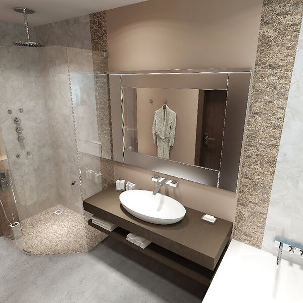 U-TILE - Receveur de douche à carreler ultra plat 140 x 90 cm x 22 mm - large