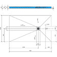 WEDI - Receveur à carreler 160 x 100 cm Fundo Plano, bonde intégrée + kit d'étanchéité - vignette