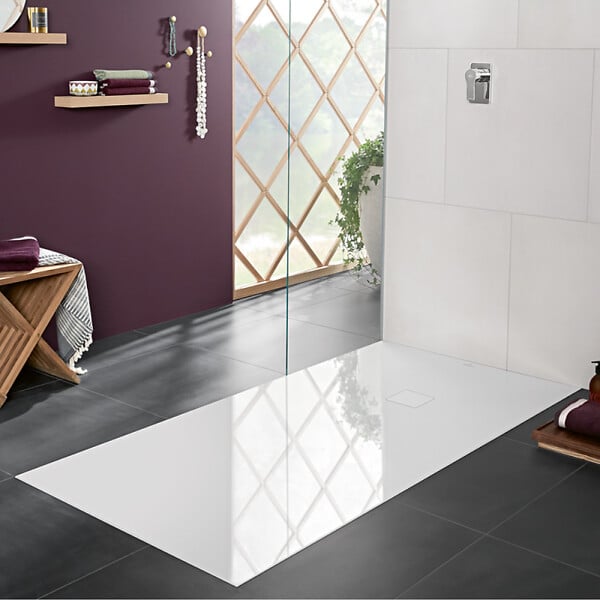 VILLEROY ET BOCH - Receveur 160 x 90  Planeo acrylique rectangle blanc - large