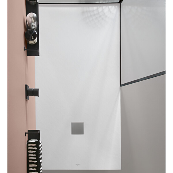 VILLEROY ET BOCH - Receveur de douche PLANEO rectangulaire Blanc ultra plat et sans bord - Receveur douche-Dimensions:800X1400-PLANEO BLANC. - large