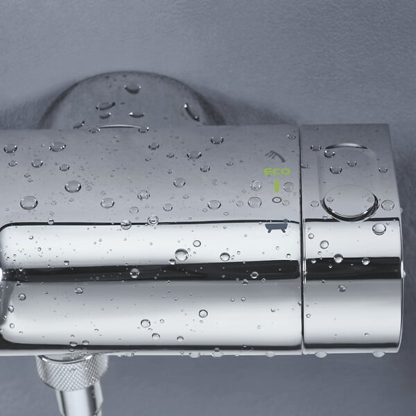 GROHE - Robinet bain thermostatique Grohe Grohtherm + Ensemble de douche Grohe Rainshower - large