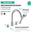 HANSGROHE - Mélangeur bain douche 4 trous Vernis Blend chromé + corps d'encastrement - vignette