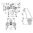HANSGROHE - Mitigeur baignoire mécanique Logis avec colonnettes - vignette