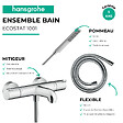 HANSGROHE - Pack mitigeur bain thermostatique Ecostat 1001CL + Flexible Metaflex + Pommeau Pulsify E 100 EcoSmart chromé - vignette