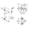 GROHE - Pack mitigeur douche mécanique Start 2021 + ensemble de douche 2 jets Vitalio Start avec barre chromé - vignette