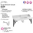 JACOB DELAFON - Pack plan vasque suspendu Cléo 1889 + siphon chromé - vignette