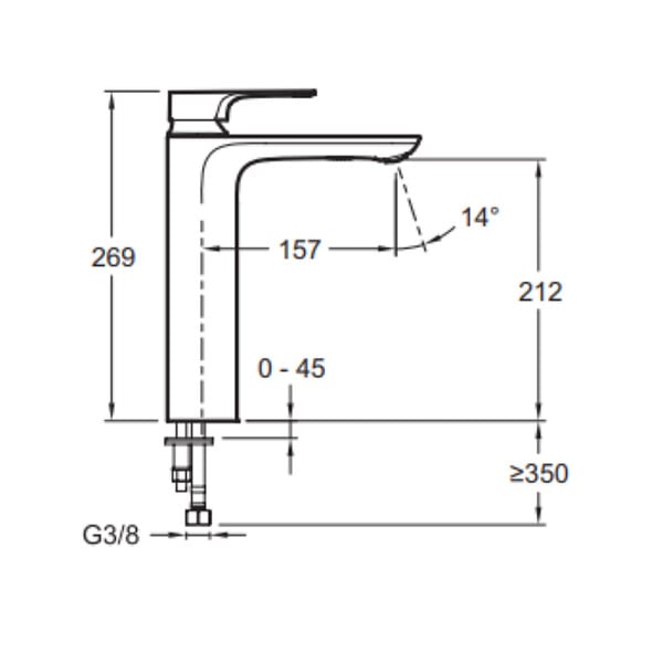 JACOB DELAFON - Lot de 2 mitigeurs lavabo haut Aleo+ sans vidage chromés - large