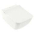 VILLEROY ET BOCH - Pack WC suspendu sans bride  Venticello + abattant + plaque blanche + bâti Grohe - vignette