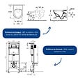 VILLEROY ET BOCH - Pack WC sans bride  Architectura avec abattant + bâti-support sol et mur Viconnect PRO + plaque chromée mat - vignette