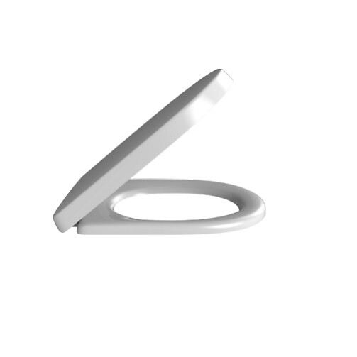 VILLEROY ET BOCH - Pack WC suspendu compact sans bride  O Novo + abattant + plaque blanche + bâti Grohe - large