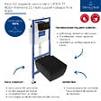 VILLEROY ET BOCH - Pack WC suspendu sans bride  Memento 2.0 + abattant + bâti-support sol et mur + plaque Pure Black - vignette