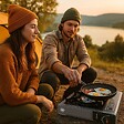 INTEC - Réchaud gaz Camping 1 Feu 2200W + 4 Cartouches gaz Butane Allumage Piezo – Camping Randonnée Cuisine Extérieure INTEC - vignette