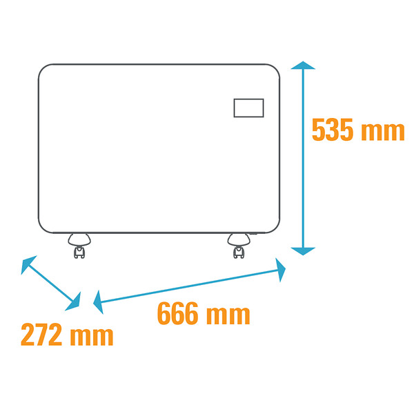 OPTIMEO - OCE-E01-1500B Convecteur Mobile Blanc Ipx4  Blanc 1500w - large