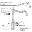 JACOB DELAFON - Mitigeur cuisine Cleo, Bec haut inox brosse - vignette