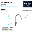 GROHE - Robinet de cuisine Start Classic Quickfix chromé + nettoyant GrohClean - vignette