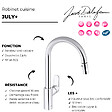JACOB DELAFON - Robinet cuisine avec douchette extractible July+ - vignette