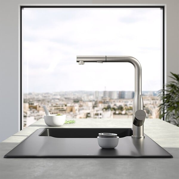 VILLEROY ET BOCH - Robinet cuisine  Subway Style Shower acier massif - large