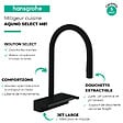 HANSGROHE - Robinet de cuisine avec douchette Aquno Select M81 170 3 jets noir mat - vignette