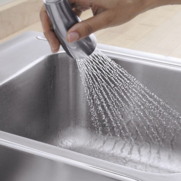 JACOB DELAFON - Mitigeur cuisine Malleco Bec haut chrome douchette extractible - large