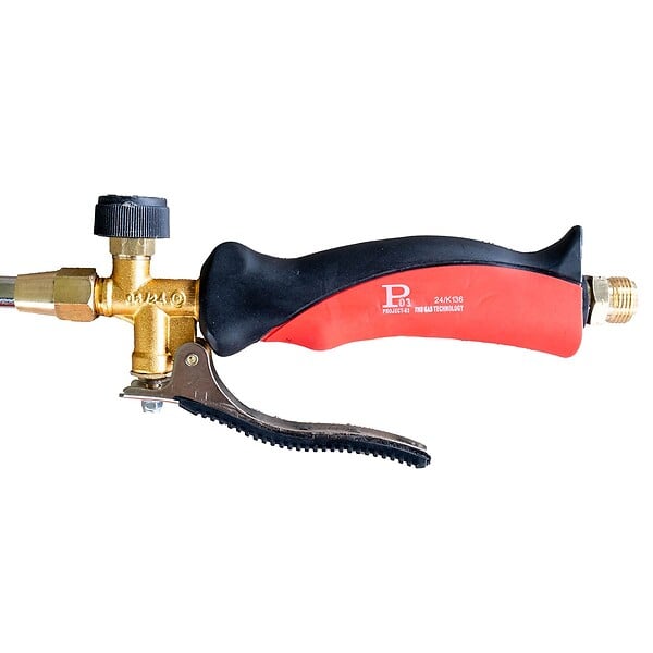INTEC - Désherbeur thermique Pro 2 Bruleurs Ø 60 mm Turbo Tuyau 5m Détendeur gaz 4.0 bar Allume gaz Chariot INTEC - large