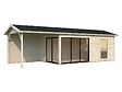 PALMAKO - Studio de jardin Amanda en bois ép.44 mm avec pergola et baies coulissantes double vitrage - Palmako - 32,2 m² - vignette