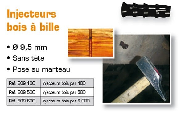 DALEP - LOT de 500 Injecteurs Bois DALEP Ø9.5MM - 609500 - large