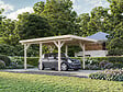 PALMAKO - Carport bois Karl 1 voiture - L.360xP.512xH.230cm - vignette