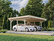 PALMAKO - Carport bois Karl 2 voitures - Naturel - L.600xP.512xH.244cm - vignette